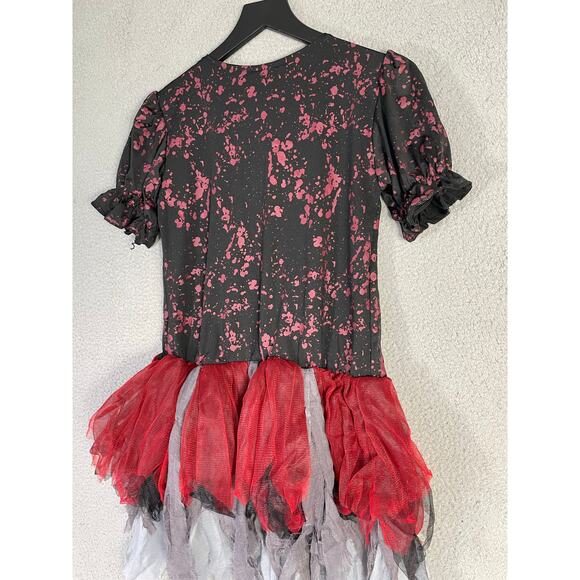 Spirit Halloween Red Black Clown Costume Dress Adult‎ Small Medium 2-8 Tutu - Picture 9 of 11
